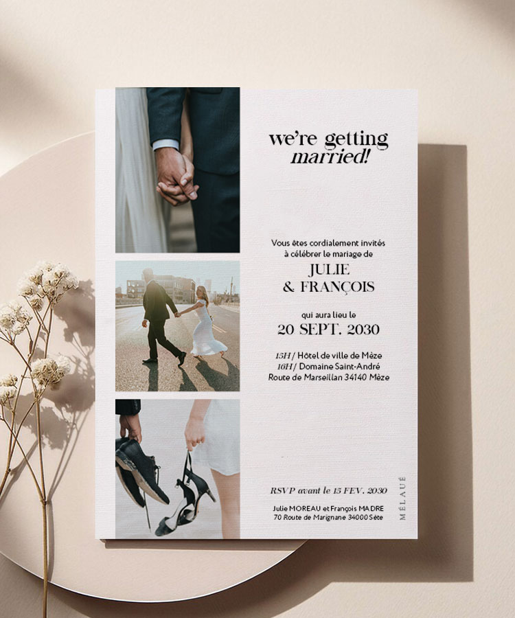 Faire part de mariage