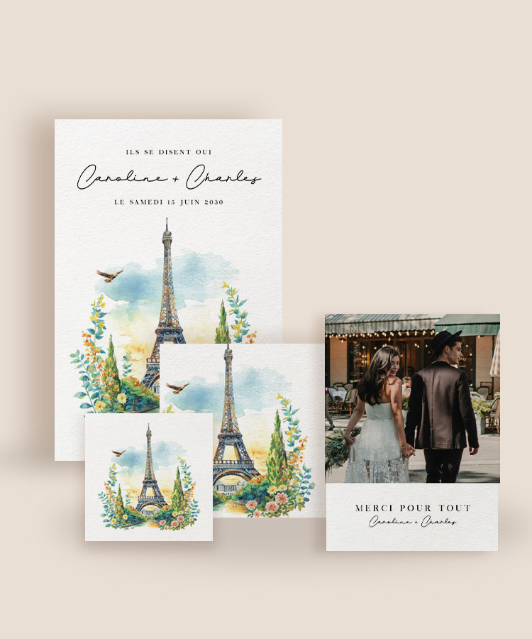 Faire part de mariage Paris
