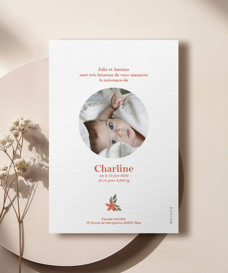 Faire-part de naissance liberty