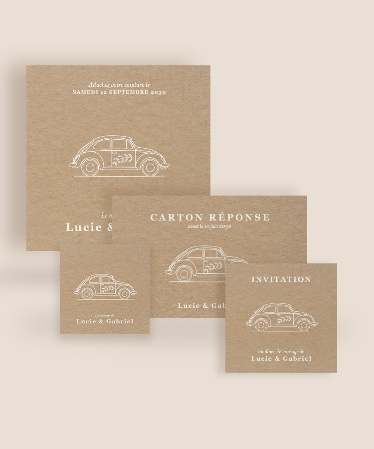 Faire part de mariage 2cv