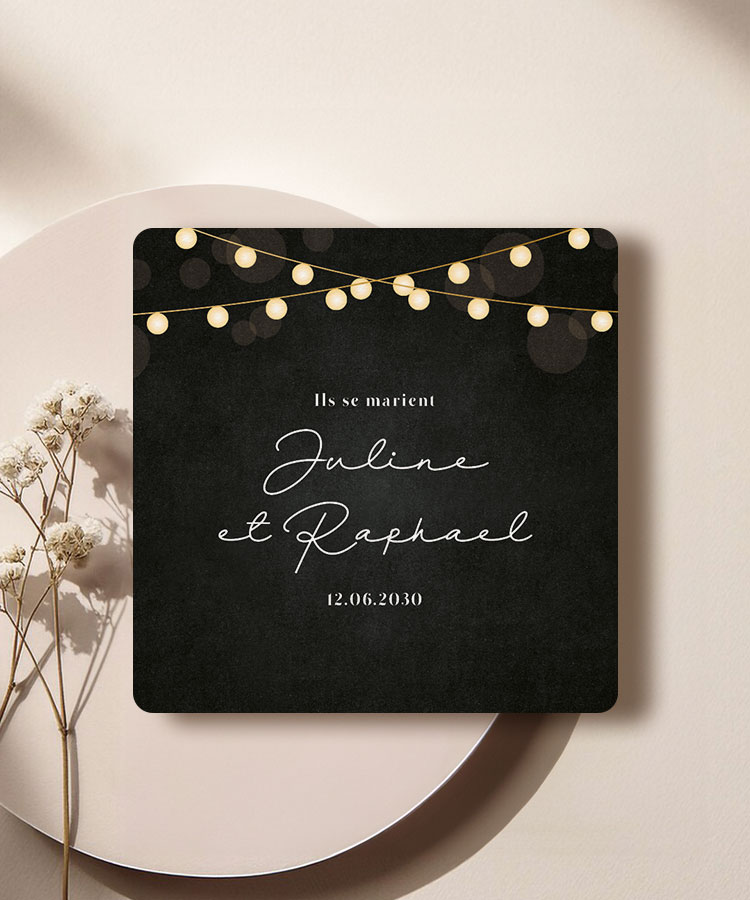 Faire part mariage Guinguette Ardoise