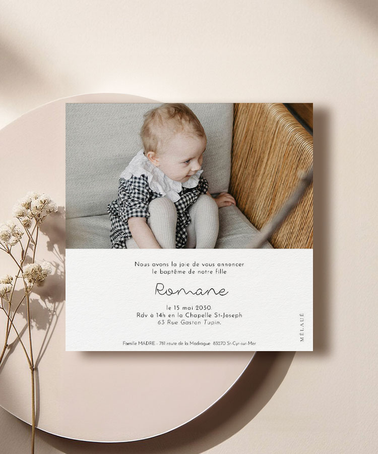 Faire part baptême