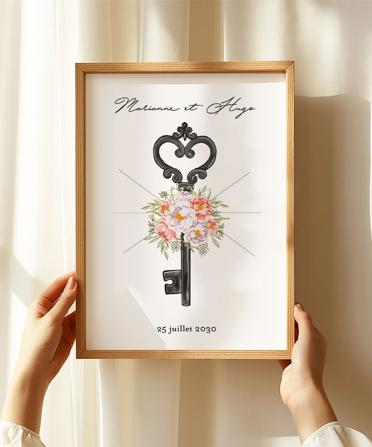 Arbre à empreinte mariage clés