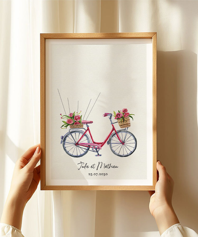 Arbre à empreintes vélo vintage