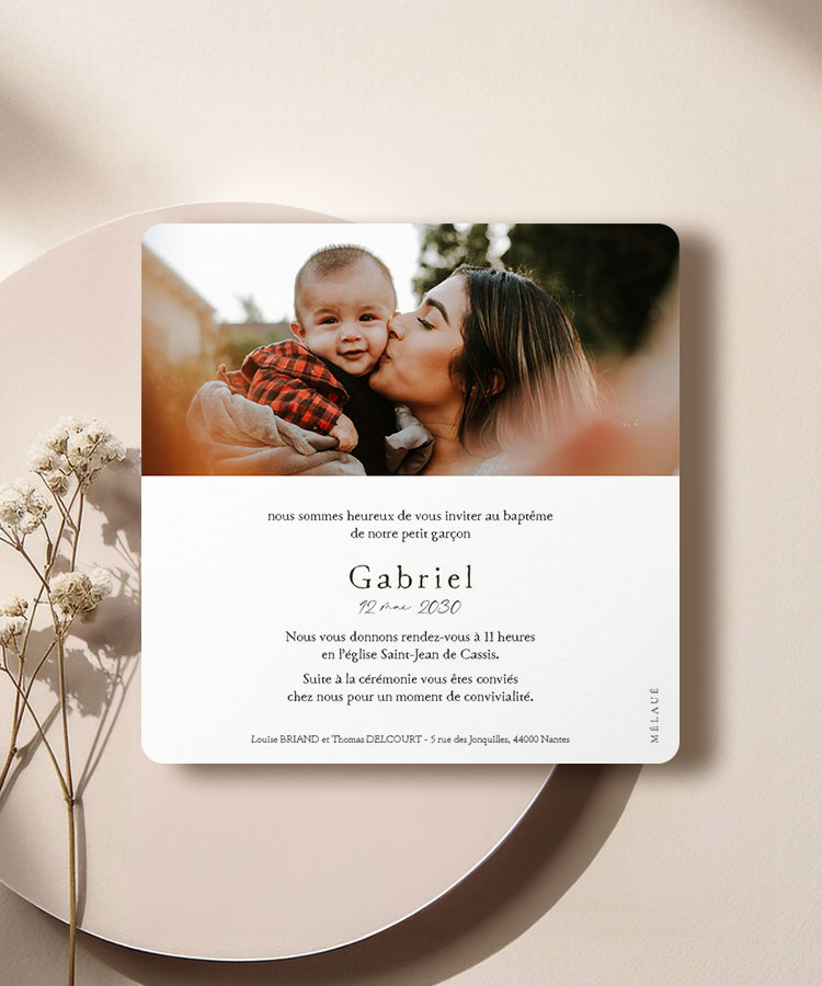 Faire part de baptême ours